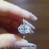 4.5ct Oval Cut Sterling Silver Moissanite Engagement Ring Aliyah